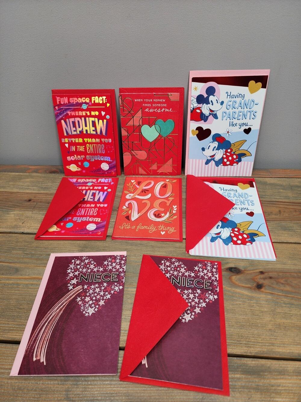 Lot of 8 Hallmark Valentine's day Greeting Cards New Niece Nephew Grandkids